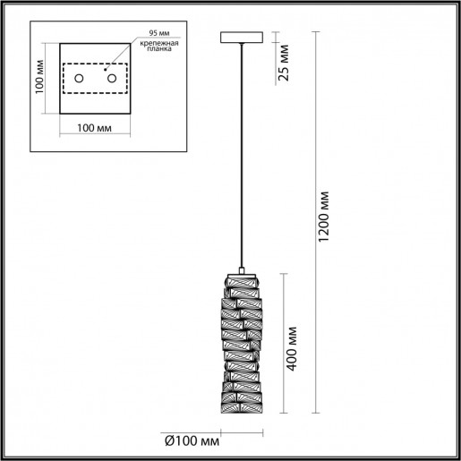 4999/10L HALL ODL23 433 золотой/прозрачный/металл/хрусталь Подвес LED 10W 4000K STRAZA