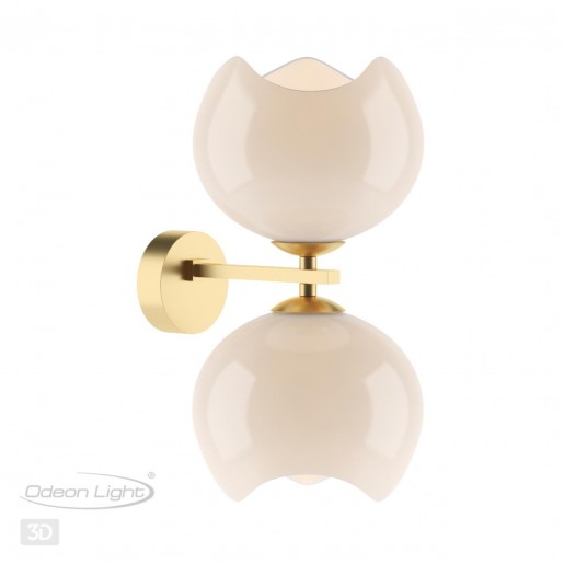 4873/2W MODERN ODL_EX22 49 золотой/белый/стекло Бра E14 2*40W WATERLILY