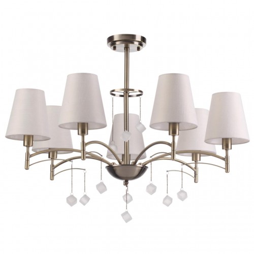 4469/7C LN20 226 античная латунь, белый Люстра потолочная E14 7*40W 220V LEAH