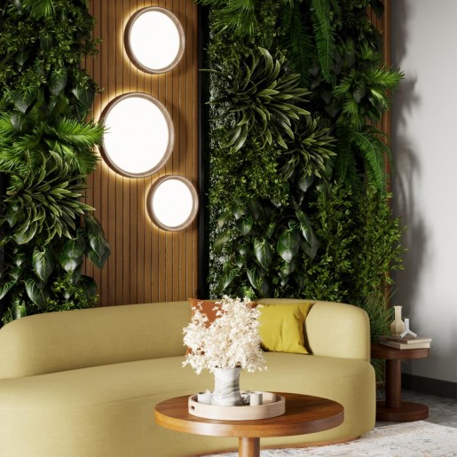 7603/EL PALE SN 018 Светильник пластик/белый/светл.коричневый под дерево LED 72Вт с ДУ 3000-6000К D490 IP43 пульт ДУ WOODI