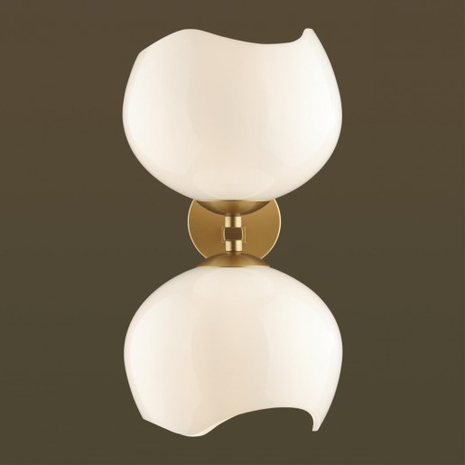 4873/2W MODERN ODL_EX22 49 золотой/белый/стекло Бра E14 2*40W WATERLILY