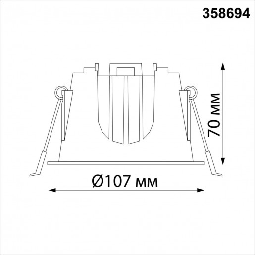 358694 SPOT NT21 207 белый Светильник встраиваемый светодиодный IP20 LED 4000К 20W 100-265V KNOF