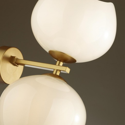 4873/2W MODERN ODL_EX22 49 золотой/белый/стекло Бра E14 2*40W WATERLILY