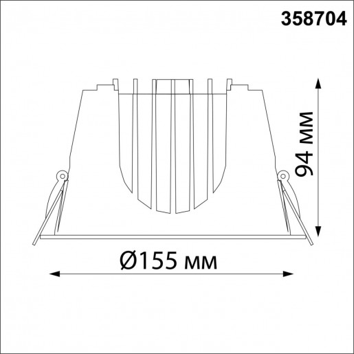 358704 SPOT NT21 207 белый/золото Светильник встраиваемый светодиодный IP20 LED 4000К 40W 100-265V KNOF