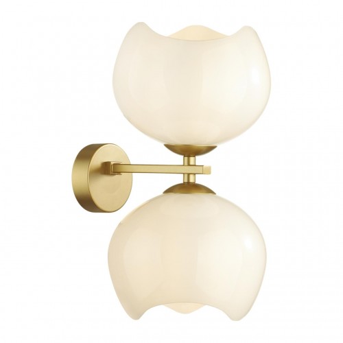 4873/2W MODERN ODL_EX22 49 золотой/белый/стекло Бра E14 2*40W WATERLILY