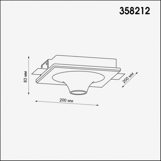 358212 NT19 036 белый База встраиваемая под покраску для модулей с 358225-358232 IP20 OKO