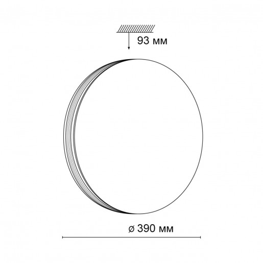 3055/DL SN 016 Светильник пластик/черный LED 48Вт 4000К D390 IP43 LOBIO